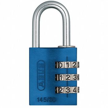 ABUS Combination Padlock 1 3/8in Rectgle Blue, 5JKT7