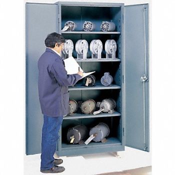 LYON Storage Cabinet 82 x36 x24 DvGry 4Shlv, 5JL40