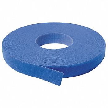 VELCRO BRAND Hook-and-Loop Cable Tie Roll 75 ft Blue, 5JLE6