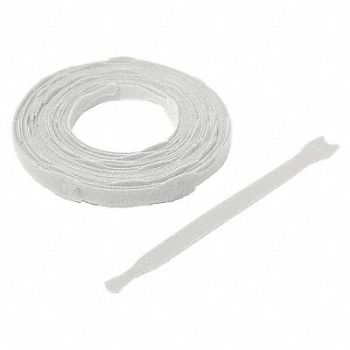 VELCRO BRAND Perforated Strap 8 in White PK45, 5JLF2