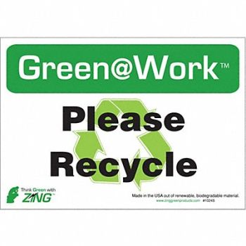 ZING Social Distancing Adhsve Sign 7x10in PK5, 5JMX1