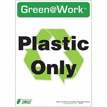 ZING Plastic Only Adhsve Sign 7x10in PK5, 5JMZ1