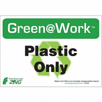 ZING Plastic Only Adhsve Sign 7x10in PK5, 5JMZ2