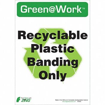 ZING Social Distancing Adhsve Sign 7x10in PK5, 5JMZ7