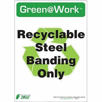 ZING Social Distancing Adhsve Sign 7x10in PK5, 5JNA0