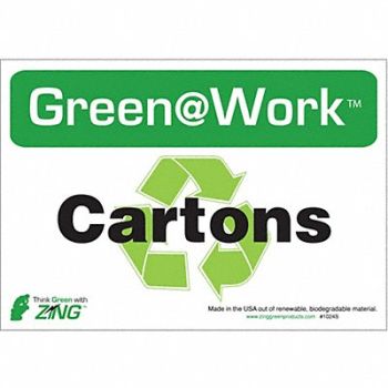 ZING Social Distancing Adhsve Sign 7x10in PK5, 5JNA4