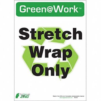 ZING Social Distancing Adhsve Sign 7x10in PK5, 5JNA6