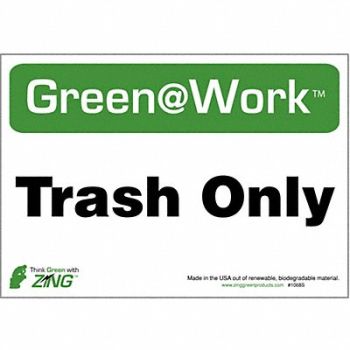 ZING Social Distancing Adhsve Sign 7x10in PK5, 5JNC0