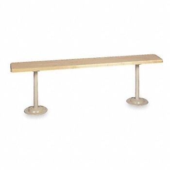 LYON Locker Room Bench 6ft Wide Putty, 5JV09