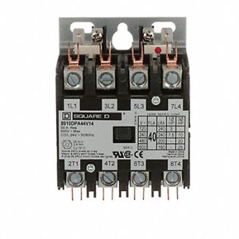 SQUARE D H2659 Dfinit Prpose Contactr 24VAC 40A 4P Open, 5KAN4