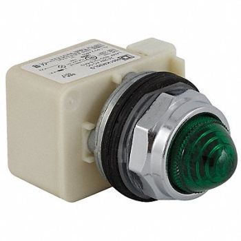SCHNEIDER ELECTRIC H4515 Pilot Light LED 120V 30mm Chrome GR, 5KAR5