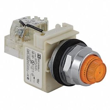 SCHNEIDER ELECTRIC H4513 Push to Test Pilot Light Amber LED, 5KAT4