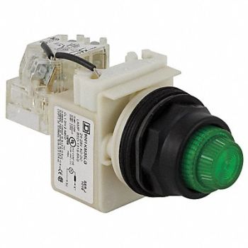 SCHNEIDER ELECTRIC H4513 Push to Test Pilot Light Green LED, 5KAV5
