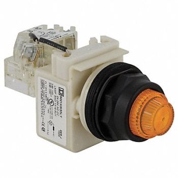 SCHNEIDER ELECTRIC H4513 Push to Test Pilot Light Amber LED, 5KAV4