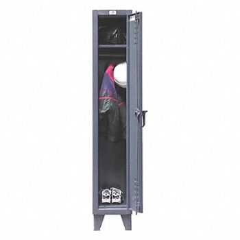 STRONG HOLD Lckr 1x1Lckr Drk Gry 78 x14 x18 Assm, 5KAZ4