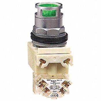 SCHNEIDER ELECTRIC H6931 Illuminated Push Button 30mm Green 6VAC, 5KCF6