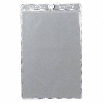 BRADY Prot Env 6-1/2 x 4-1/2 In Clear PK10, 5KN57