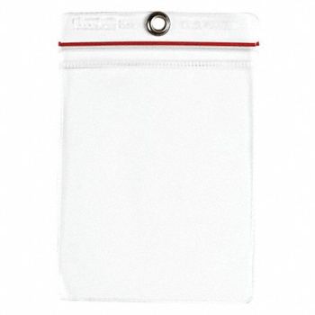 BRADY Prot Env 6-1/2 x 4-1/2 In Clear PK10, 5KN60