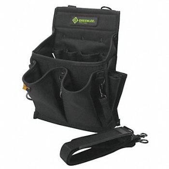 GREENLEE Black Tool Pouch Ballistic Nylon, 5KPG7
