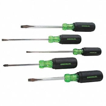 GREENLEE Screwdriver Set Slotted/Phillips 5 Pc, 5KPH7
