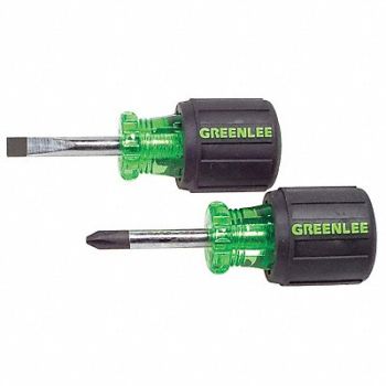 GREENLEE Screwdriver Set Slotted/Phillips 2 Pc, 5KPJ0