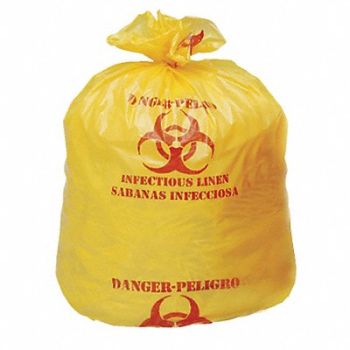 ABILITY ONE Biohazard Bags 30 to 33 gal Yellow PK100, 5KRC8