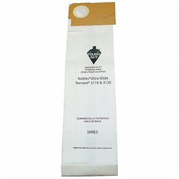 TOUGH GUY Vacuum Bag Paper 2-Ply Reusable PK10, 5KRE5