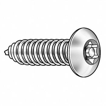 TAMPER-PRUF SCREW Scrw Sz #6 T10 Blk Oxide 1/2 L PK25, 5KU87