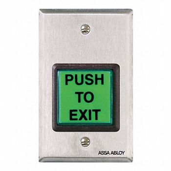 SECURITRON Push to Exit Button Emergency, 5LAA1