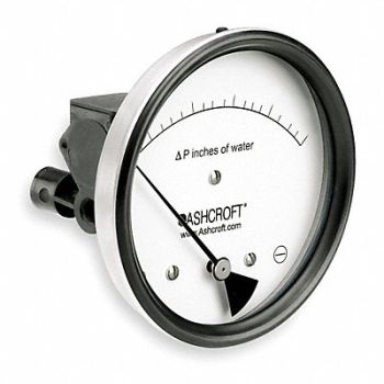 ASHCROFT H8424 Pressure Gauge 0 to 50 In H2O, 5LB81