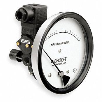 ASHCROFT Pressure Gauge 0 to 0.6 In H2O, 5LB82