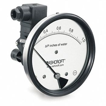 ASHCROFT H8425 Pressure Gauge 0 to 1 In H2O, 5LB83