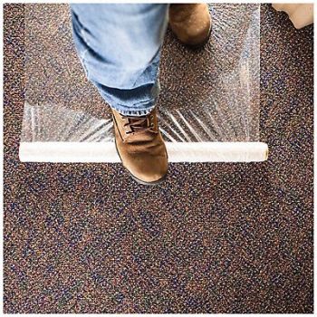 SURFACE SHIELDS Carpet Protection 36 in x 200 ft Clear, 22DM40