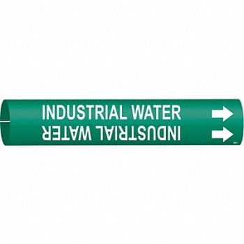 BRADY Pipe Marker Industrial Water 2in H 2in W, 5LDP6
