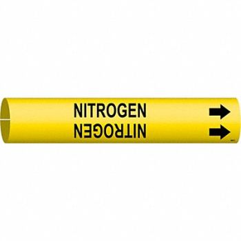 BRADY Pipe Mrkr Nitrogen 2 13/16in H 2 4/5in W, 5LDR3