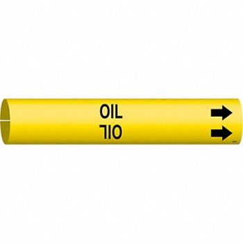 BRADY Pipe Marker Oil 2 in H 2 in W, 5LDR8