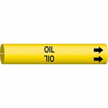 BRADY Pipe Marker Oil 2 13/16 in H 2 4/5 in W, 5LDR9