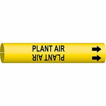 BRADY Pipe Marker Plant Air 2 in H 2 in W, 5LDT8