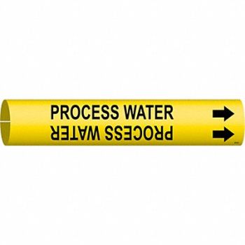 BRADY Pipe Marker Process Water 2 13/16in H, 5LDU5