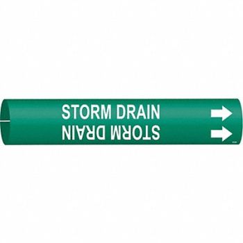 BRADY Pipe Marker Storm Drain 2 13/16in H, 5LDV7