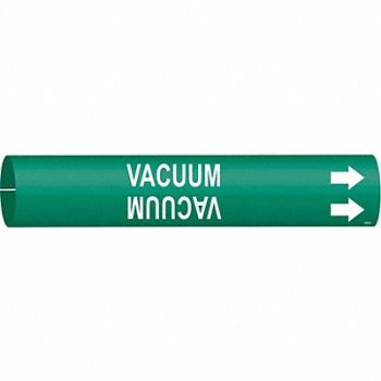 BRADY Pipe Marker Vacuum 2 in H 2 in W, 5LDW8