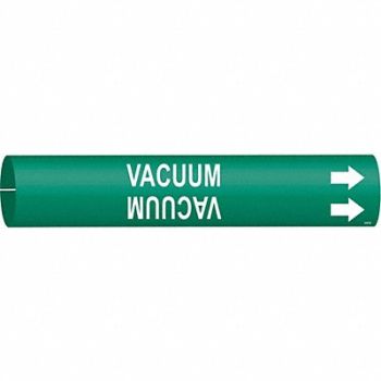 BRADY Pipe Marker Vacuum 2 13/16in H 2 4/5in W, 5LDW9
