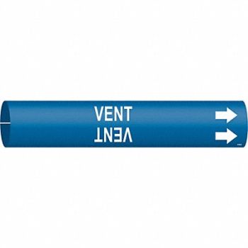 BRADY Pipe Marker Vent 2 13/16 in H 2 4/5 in W, 5LDX3