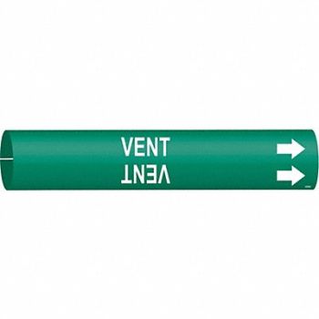 BRADY Pipe Marker Vent 2 13/16 in H 2 4/5 in W, 5LDX5
