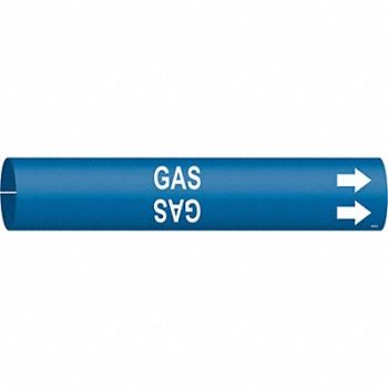 BRADY Pipe Marker Gas 2 in H 2 in W, 5LDY8