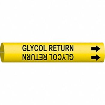 BRADY Pipe Marker Glycol Return 2 13/16in H, 5LDZ1