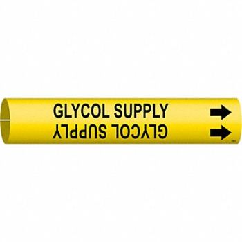 BRADY Pipe Marker Glycol Supply 2 13/16in H, 5LDZ3