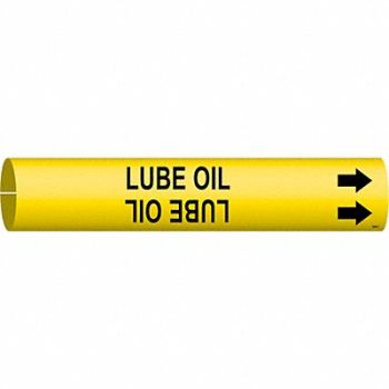BRADY Pipe Marker Lube Oil 2 in H 2 in W, 5LDZ6