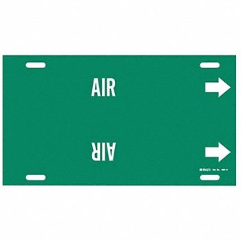 BRADY Pipe Marker Air 10 in H 24 in W, 5LEG6