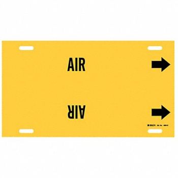 BRADY Pipe Marker Air 10 in H 24 in W, 5LEH2